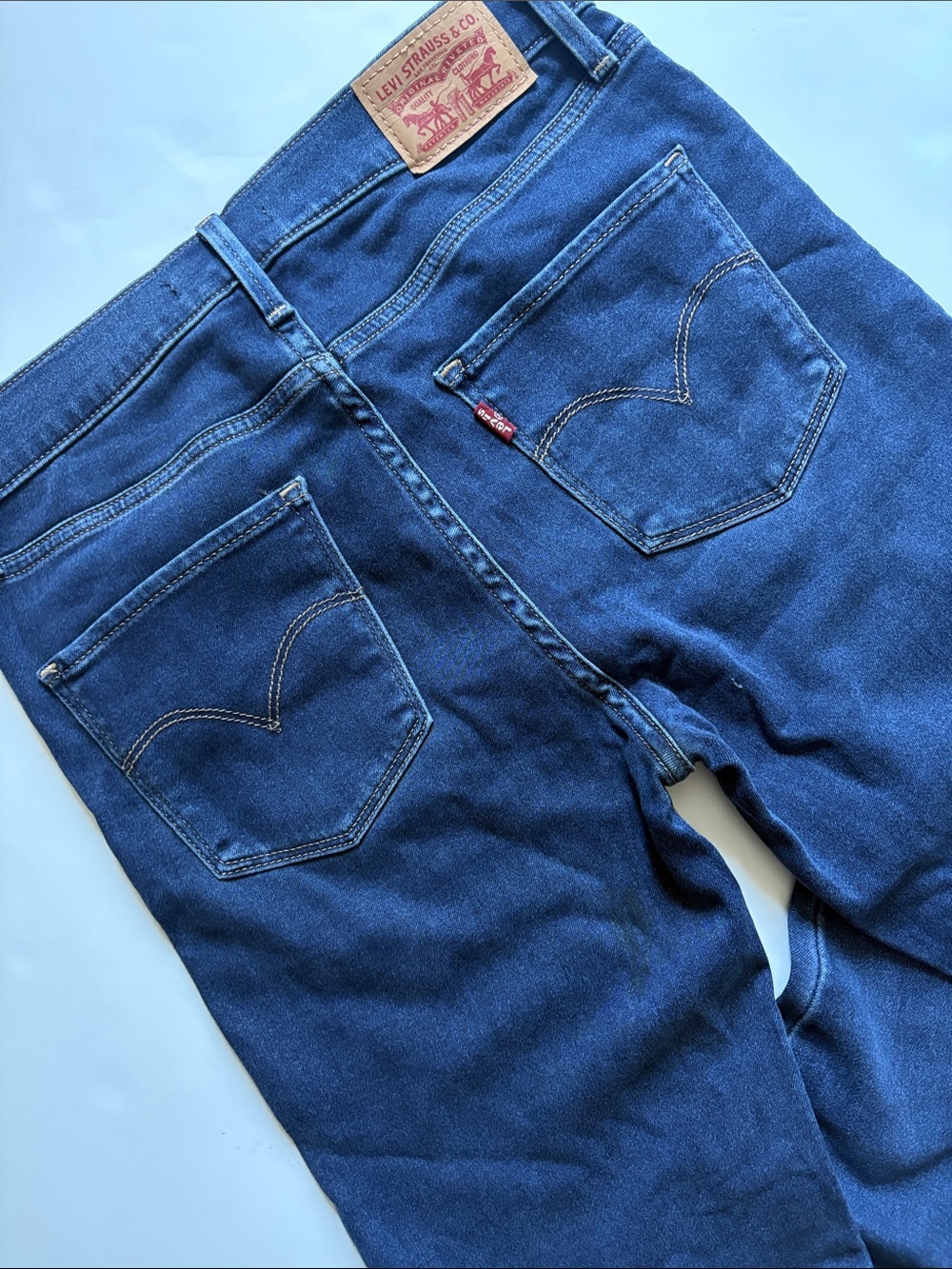 Levi's High-Rise Super Skinny Jeans - Dark Blue Denim